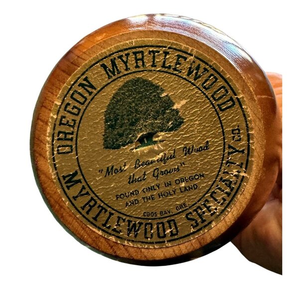 Vintage Oregon Myrtlewood Vase 7" Handcrafted Wooden Decorative Piece - Picture 3 of 4